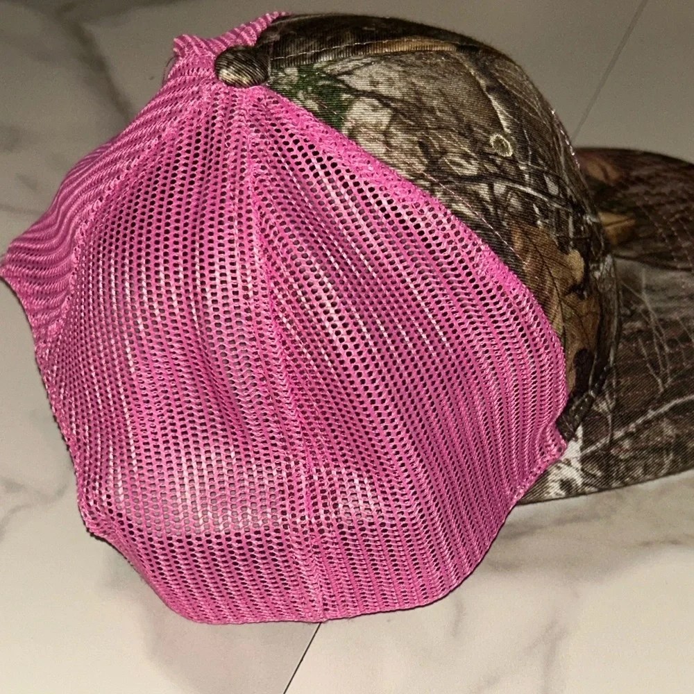 Custom made Camouflage Pink Trucker Hat Butcher Shop Dallas Country Club
